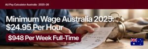 Read more about the article Minimum Wage Australia 2025: $24.95/Hour — What It Means for Your Pay