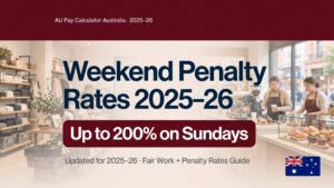 Read more about the article Weekend Penalty Rates in Australia 2025-26: Saturday & Sunday Pay Explained